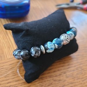 mens custom order 8 mm streach braclet